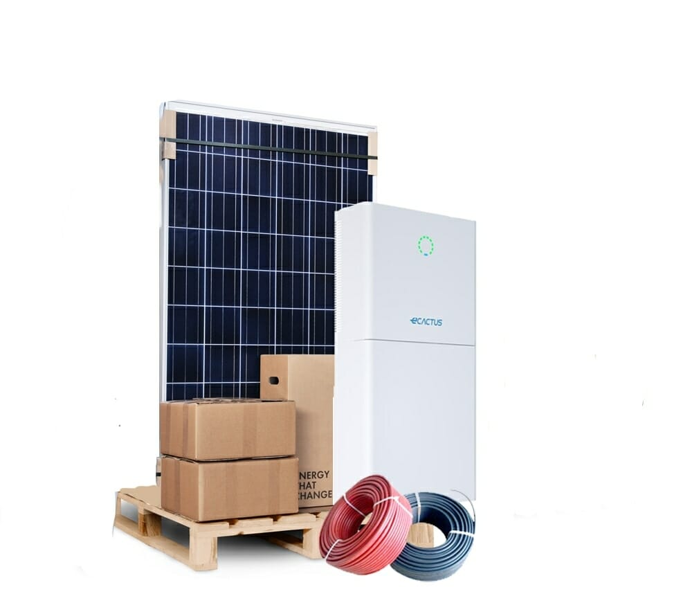 Kit fotovoltaico per connessione in rete monofase da 6,56 kwp + 5,12 kWh di accumulo