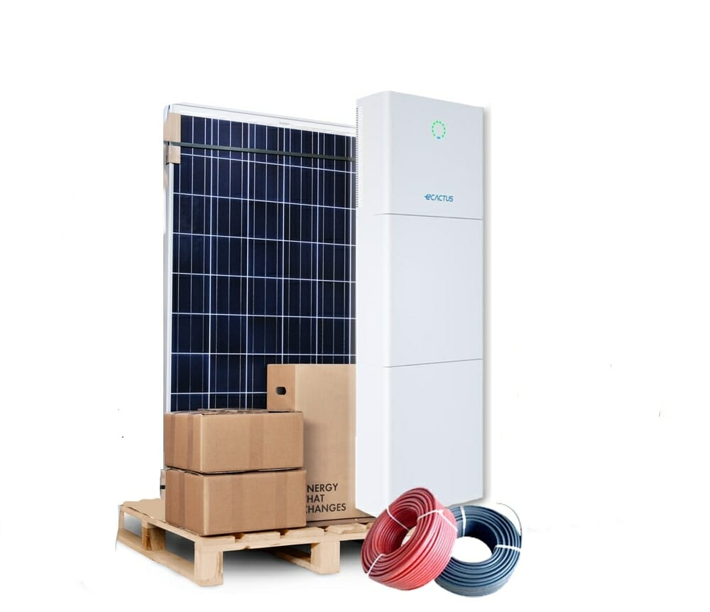 Kit fotovoltaico per connessione in rete monofase da 6,56 kwp + 10,24 kWh di accumulo