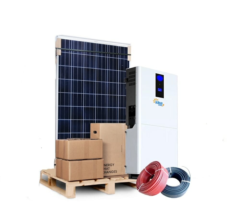 Kit fotovoltaico ad isola monofase da 4,92 kwp + 5,12 kWh di accumulo